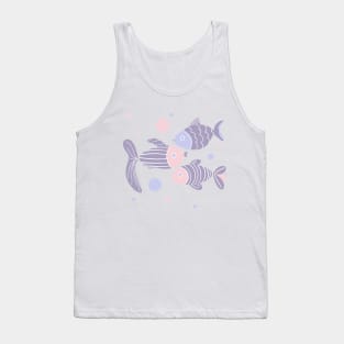 Abstract lilac fish Tank Top